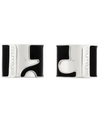 Courreges - Ring-Set Mit Emailliertem Logo - Lyst