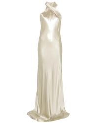 Galvan London - Pandora Halterneck Maxi Dress - Lyst