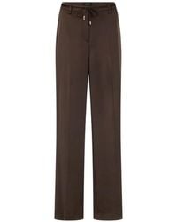 Marc Cain - Warri Drawstring Wide-Leg Trousers - Lyst