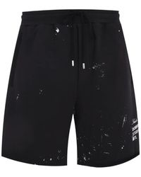 DOMREBEL - Paint-Splatter Logo-Print Shorts - Lyst