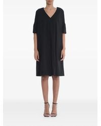 Fay - V-Neck Quarter-Sleeve Dress - Lyst