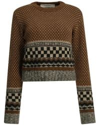 Golden Goose - Geometric Print Wool-Alpaca Crewneck Sweater - Lyst
