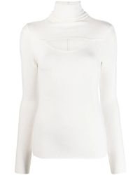 Thom Krom - Cut-Out Roll Neck Long Sleeve Shirt - Lyst
