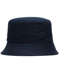 Prada Cappello bucket con ricamo - Blu