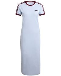 adidas - 3 Stripes Midi Dress - Lyst