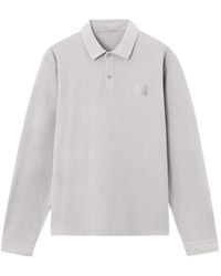 Stone Island - Polo Ghost À Patch Logo Et Manches Longues - Lyst