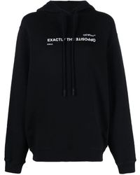 Off-White c/o Virgil Abloh - Slogan-Print Drawstring Hoodie - Lyst