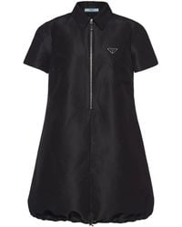 Prada - トライアングルロゴ ミニドレス - Lyst