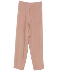 Carla G - Pressed-Crease Straight-Leg Trousers - Lyst