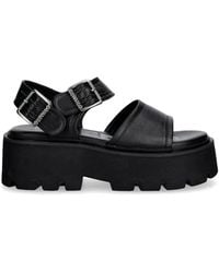 Buffalo - Brake Buckle-Fastening Platform Sandals - Lyst