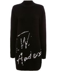 JW Anderson - Sequins-logo Knitted Minidress - Lyst