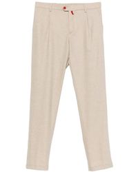Kiton - Pleated Straight-Leg Trousers - Lyst