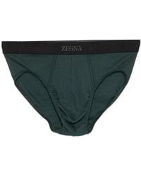 ZEGNA - Logo-Waistband Briefs - Lyst