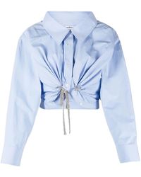 Alexander Wang - Camicia con coulisse crop - Lyst