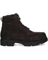 Guess - Lace-Up Zipped Boots - Lyst