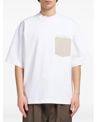 Marni - Baumwoll-T-Shirt Mit Kontrasttasche - Lyst