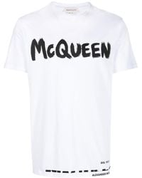 Alexander McQueen - Mc Queen Graffiti T Camiseta - Lyst