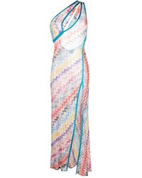 Missoni - Zigzag One-shoulder Beach Dress - Lyst