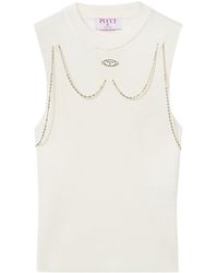 Emilio Pucci - Logo-plaque Ribbed Knit Top - Lyst