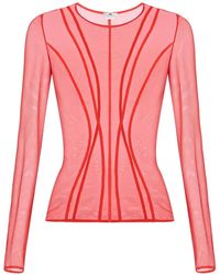 Elisabetta Franchi - Tulle Top - Lyst