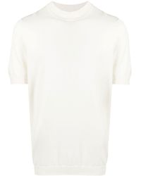 Drumohr - Camiseta de punto fino con cuello falso - Lyst