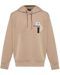 Emporio Armani - Felpa Con Logo E Cappuccio - Lyst