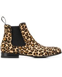 SCAROSSO - Lexi Zebra Print Chelsea Boots - Lyst