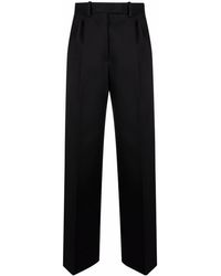 Fendi - High-Waisted Wide-Leg Trousers - Lyst