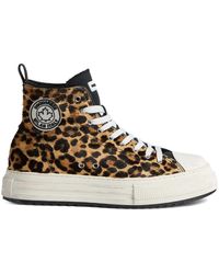 DSquared² - Leopard-Print High-Top Sneakers - Lyst