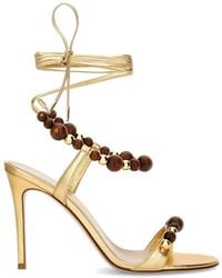 Gianvito Rossi - Pandawa Bead-Embellished Heeled Sandals - Lyst