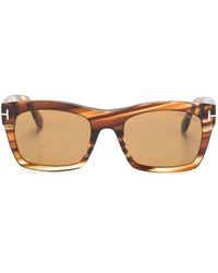 Tom Ford Nico Square-frame Tinted Sunglasses - Natural