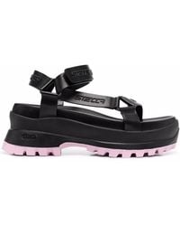Stella McCartney - Trace Logo-Embossed Flatform Sandals - Lyst