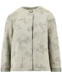 Emporio Armani - Crewneck Jacket - Lyst