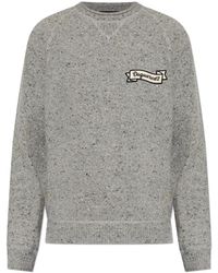 DSquared² - Logo-Patch Flecked Sweater - Lyst
