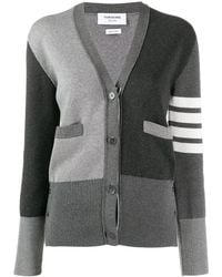 Thom Browne - Funmix 4-Bar Crêpe Vest Met V-Hals - Lyst