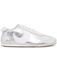 Marine Serre - Ms Astra Metallic-Effect Leather Sneakers - Lyst