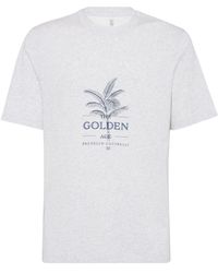 Brunello Cucinelli - The Golden Age Cotton T-shirt - Lyst