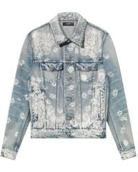 Amiri - Bleach-Bandana Denim Jacket - Lyst