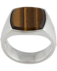 Tom Wood - Mittelgroßer Ring Mit Tigerauge - Lyst