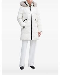 DKNY - Faux-Fur-Trim Padded Coat - Lyst