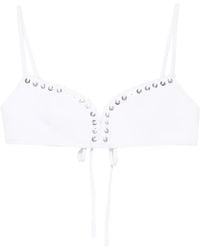 Ludovic de Saint Sernin - Haut De Bikini Lacé À Détails D'Œillets - Lyst