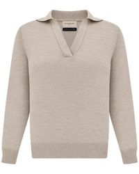 Paul & Shark - Fine-Knit V-Neck Sweater - Lyst