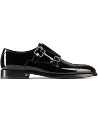 Jimmy Choo - Finnion Leather Monk Shoes - Lyst