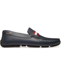 Bally - Logo-print Leather Loafers - Lyst