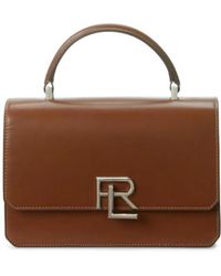 Ralph Lauren - Logo-Plaque Leather Crossbody Bag - Lyst