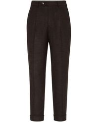 Brunello Cucinelli - Gestrickte Hose mit Falte - Lyst