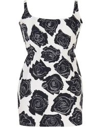 Marni - Bonded Poplin Mini Dress - Lyst