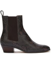 Odissi - Ella Python-Effect Pull-Tab Bootie - Lyst