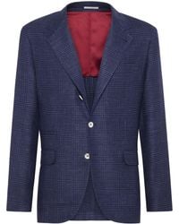 Brunello Cucinelli - Prince Of Wales Deconstructed Jacket - Lyst