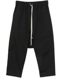 Rick Owens - Drawstring Cropped Trousers - Lyst